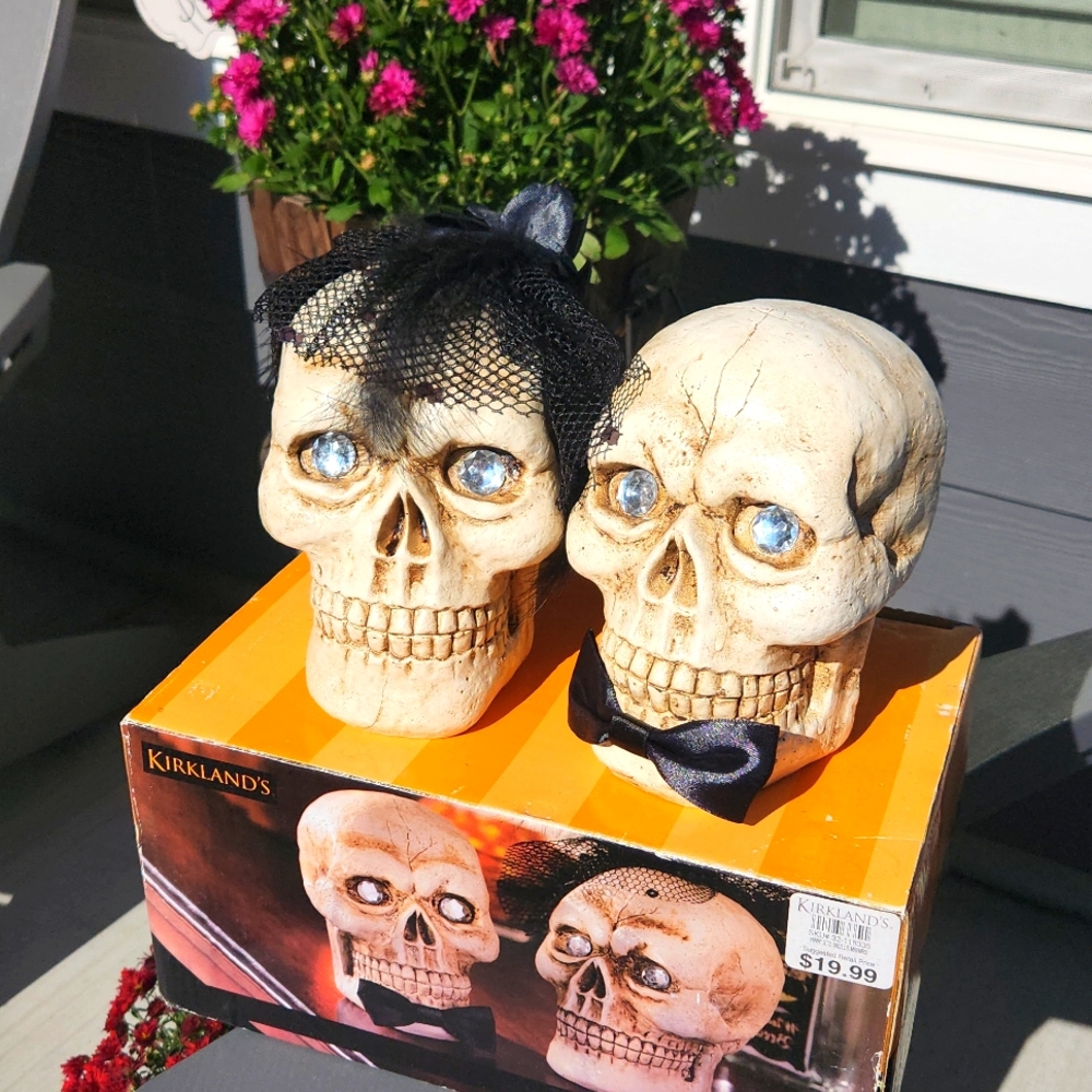 Mr & Mrs Skull Decor